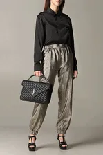 Кожаная сумка Yves Saint Laurent College large 30x18 см*