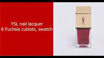 Лак YSL Yves Saint Laurent nail lacquer 8 Fuchsia Cubiste, swatch