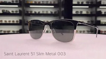 Защищайте свои глаза стильно – солнцезащитные очки унисекс Saint Laurent 51 Slim Metal 003