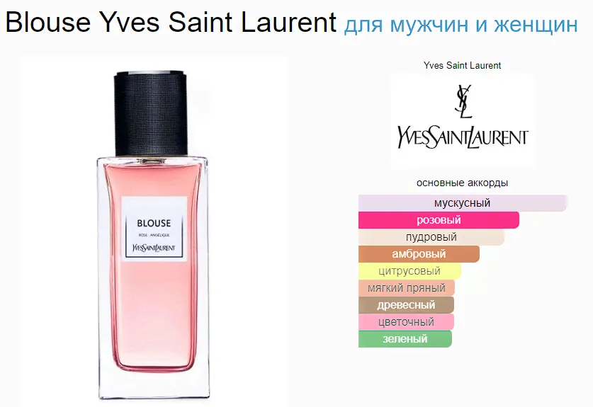Yves Saint Laurent Blouse 75ml (duty free парфюмерия)